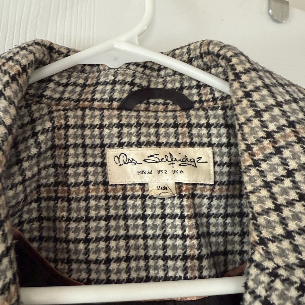 Checkered Double Breasted Coast - image 2